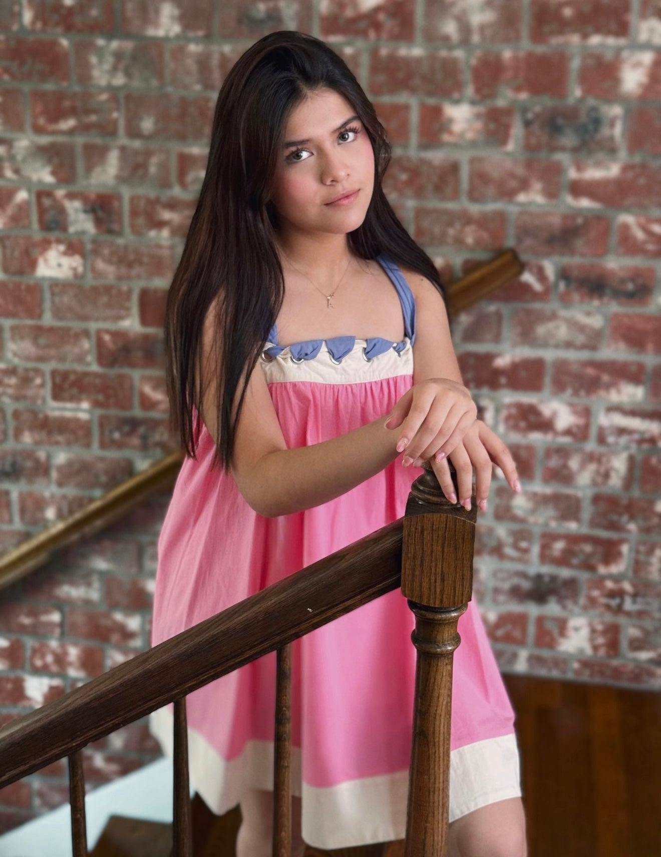 Candy Pink Whipstitch Dress