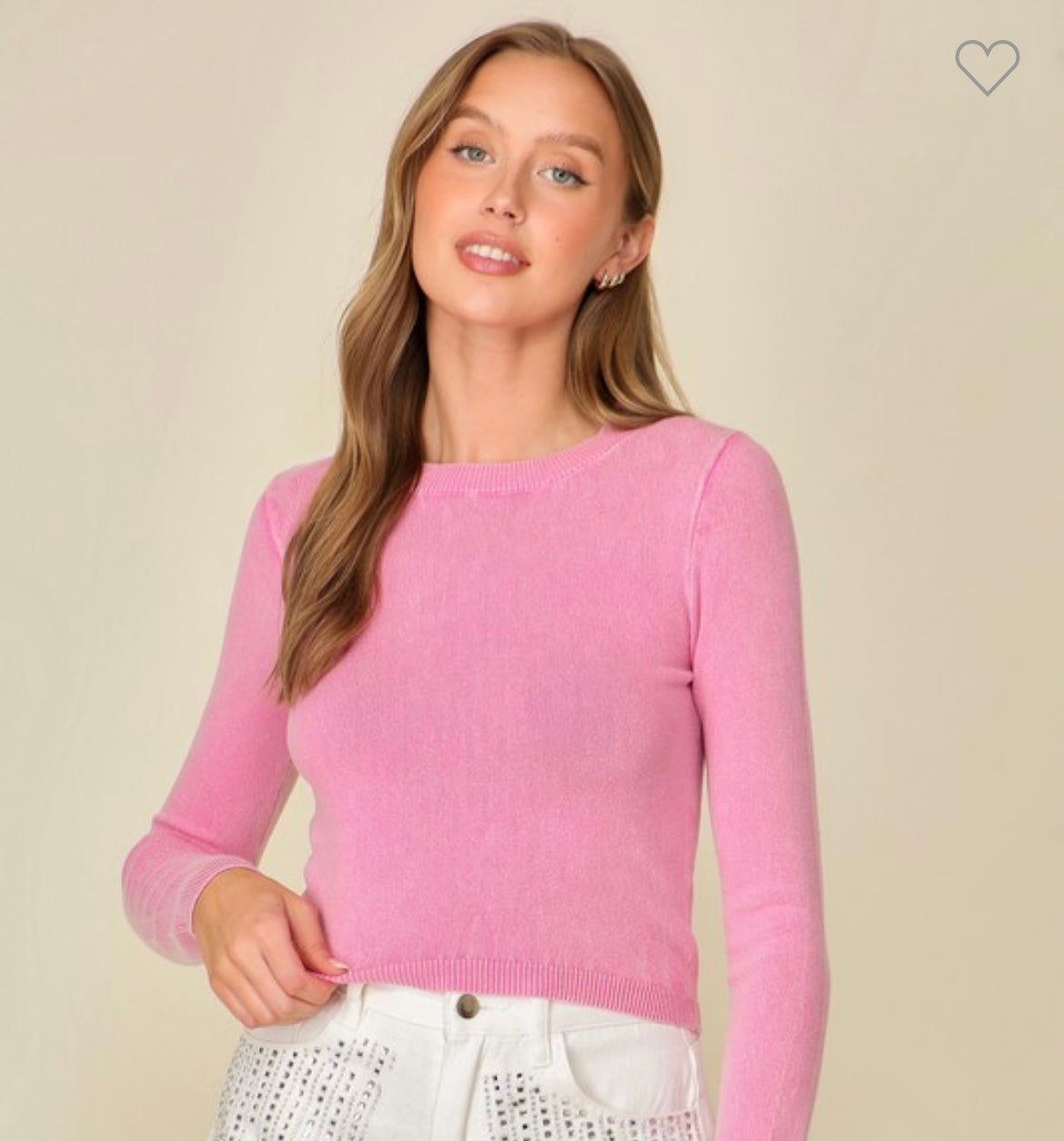 Bubblegum Mineral Wash Top