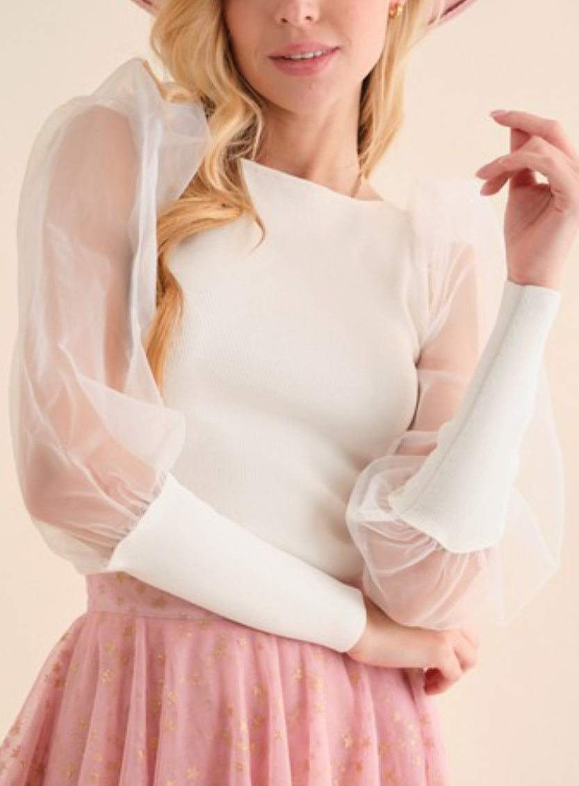 Dreamy Cheer Puff Blouse