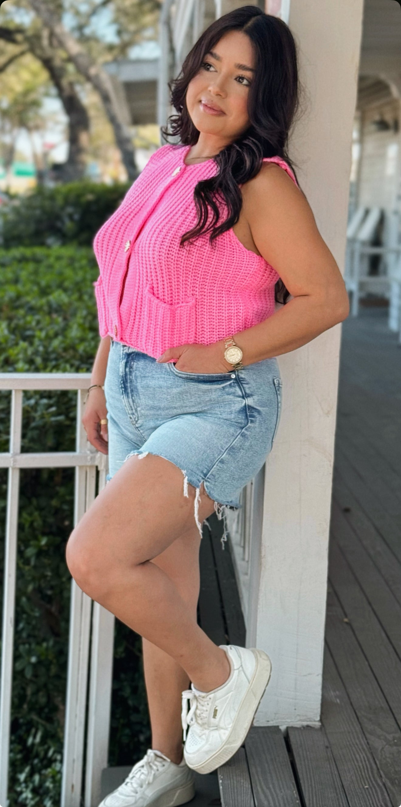 Peony Pop Knit Vest