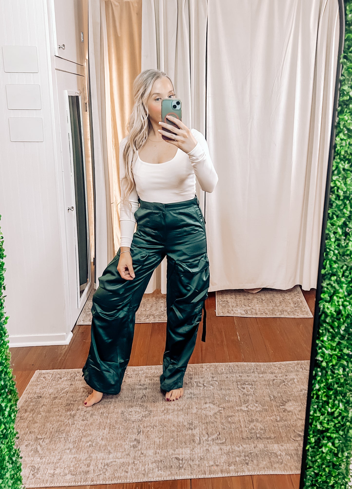 Cream Ribbed Long Sleeve