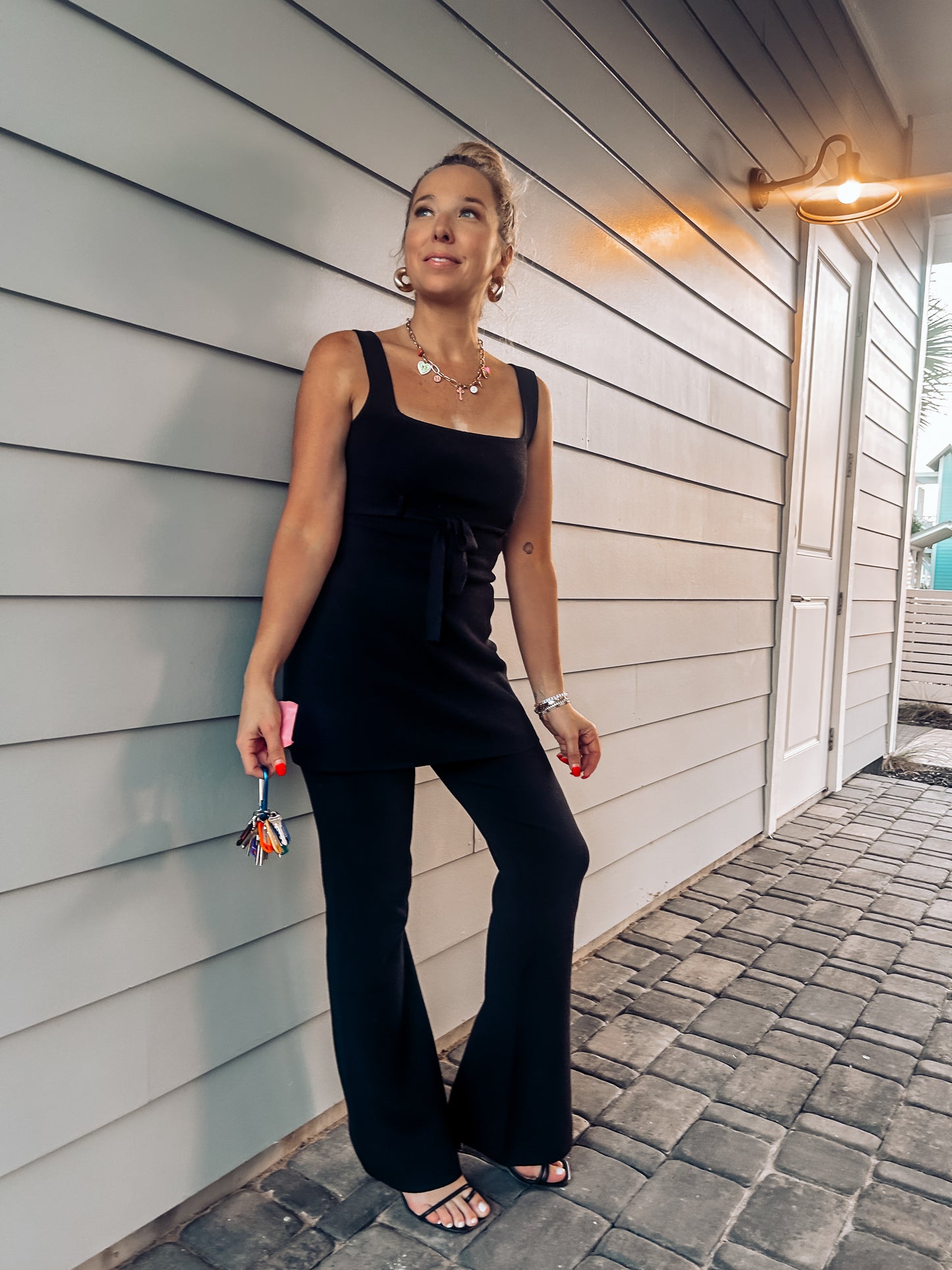 Class Act Black knit set