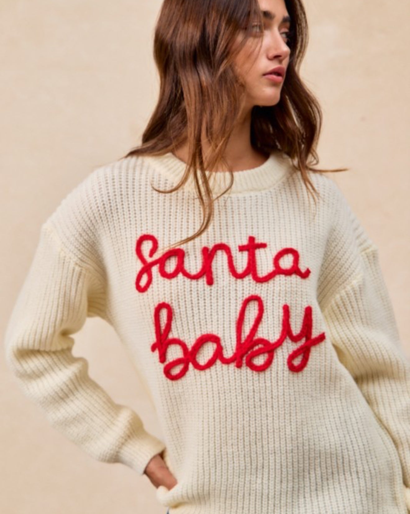 Santa Baby Chenille Sweater
