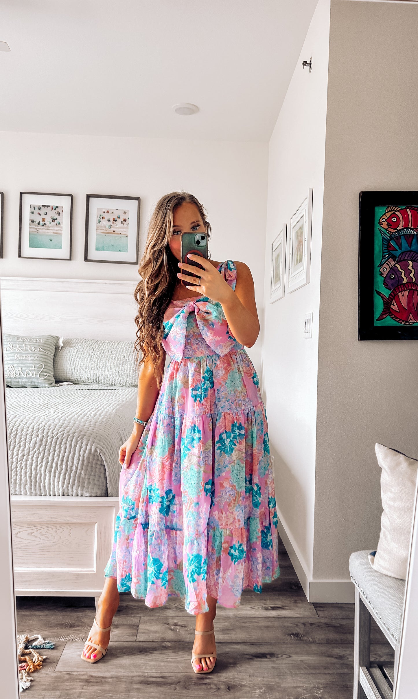 Flirty Floral Bow Maxi