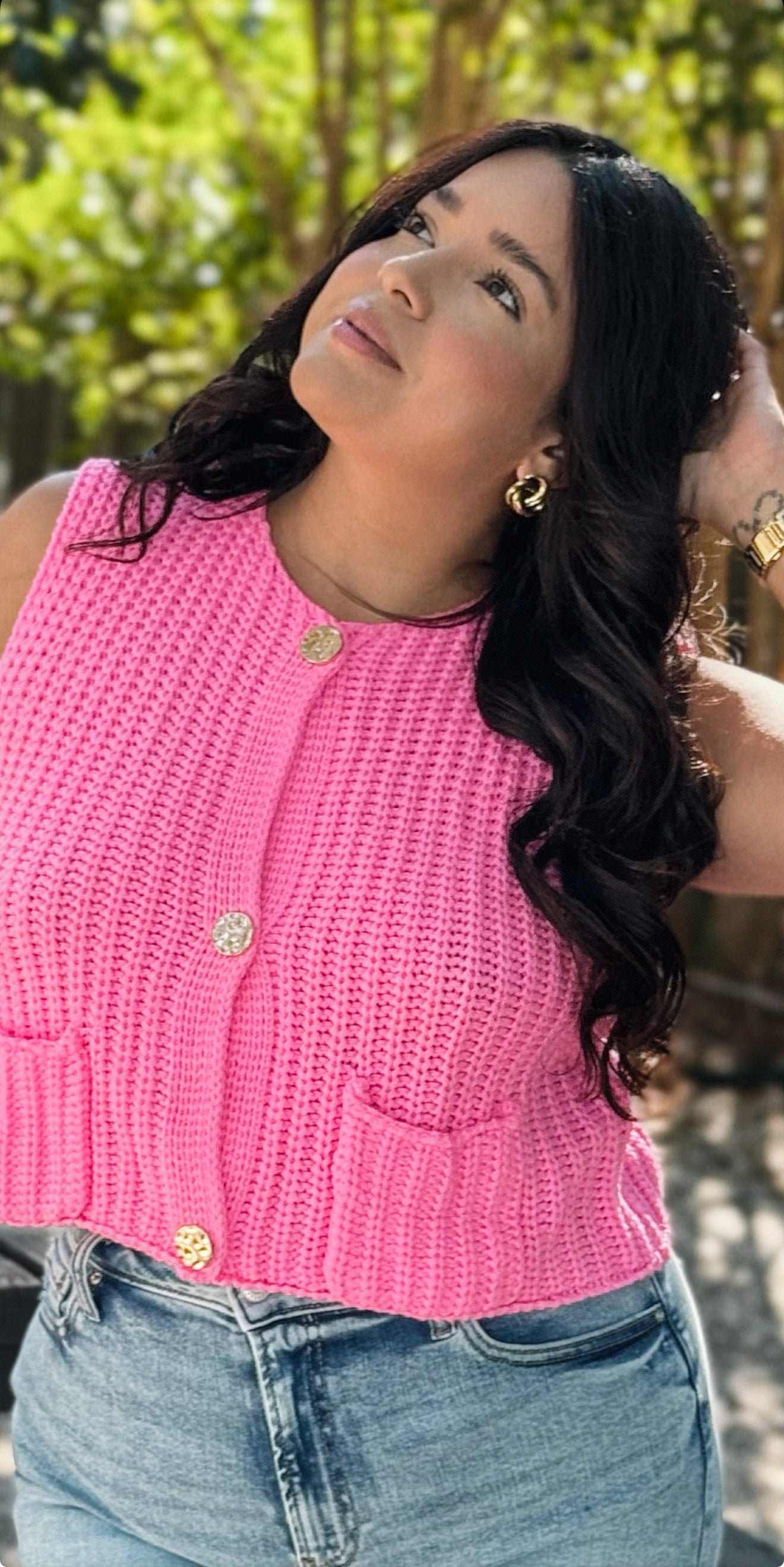 Peony Pop Knit Vest