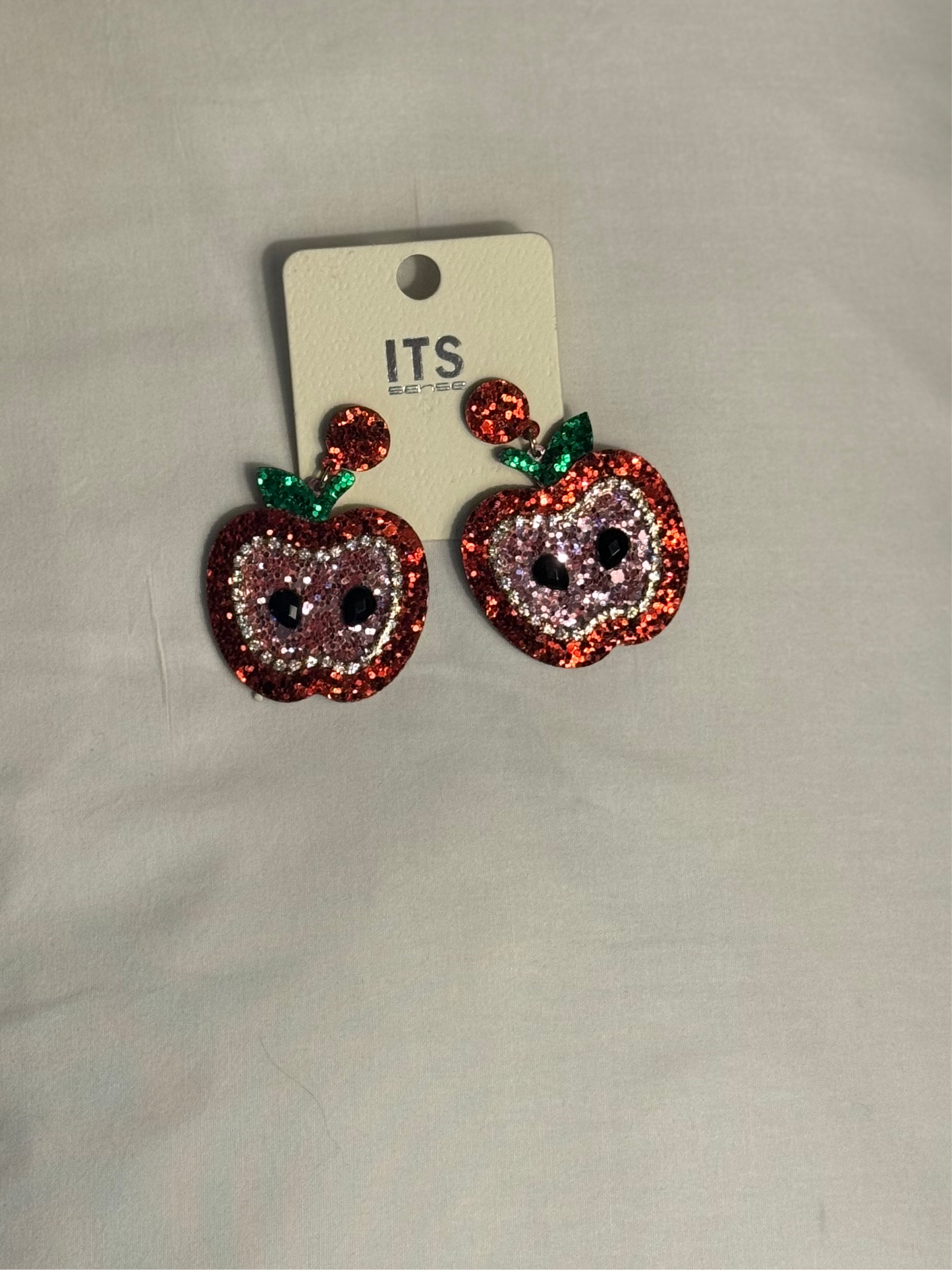Apple Sequin Earrings