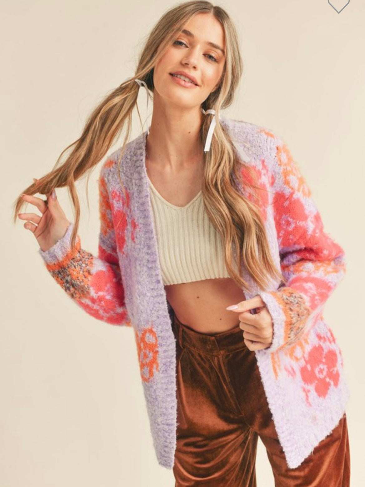 Mindy lavender cardigan