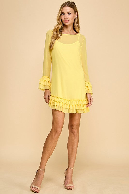 Texas Rose Sheer Mini Dress