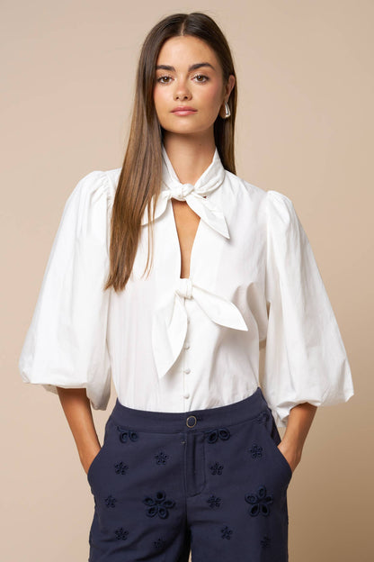 Sunday Social Tie Blouse