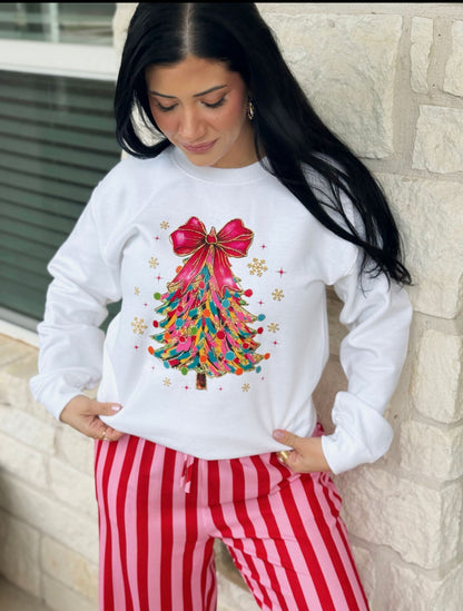 Pink Dream Christmas Tree Sweatshirt