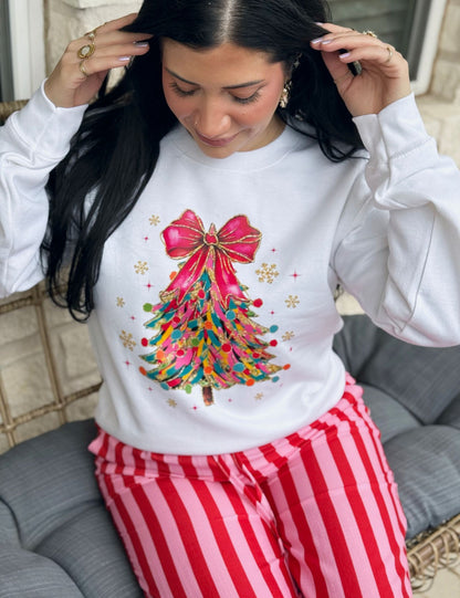 Pink Dream Christmas Tree Sweatshirt