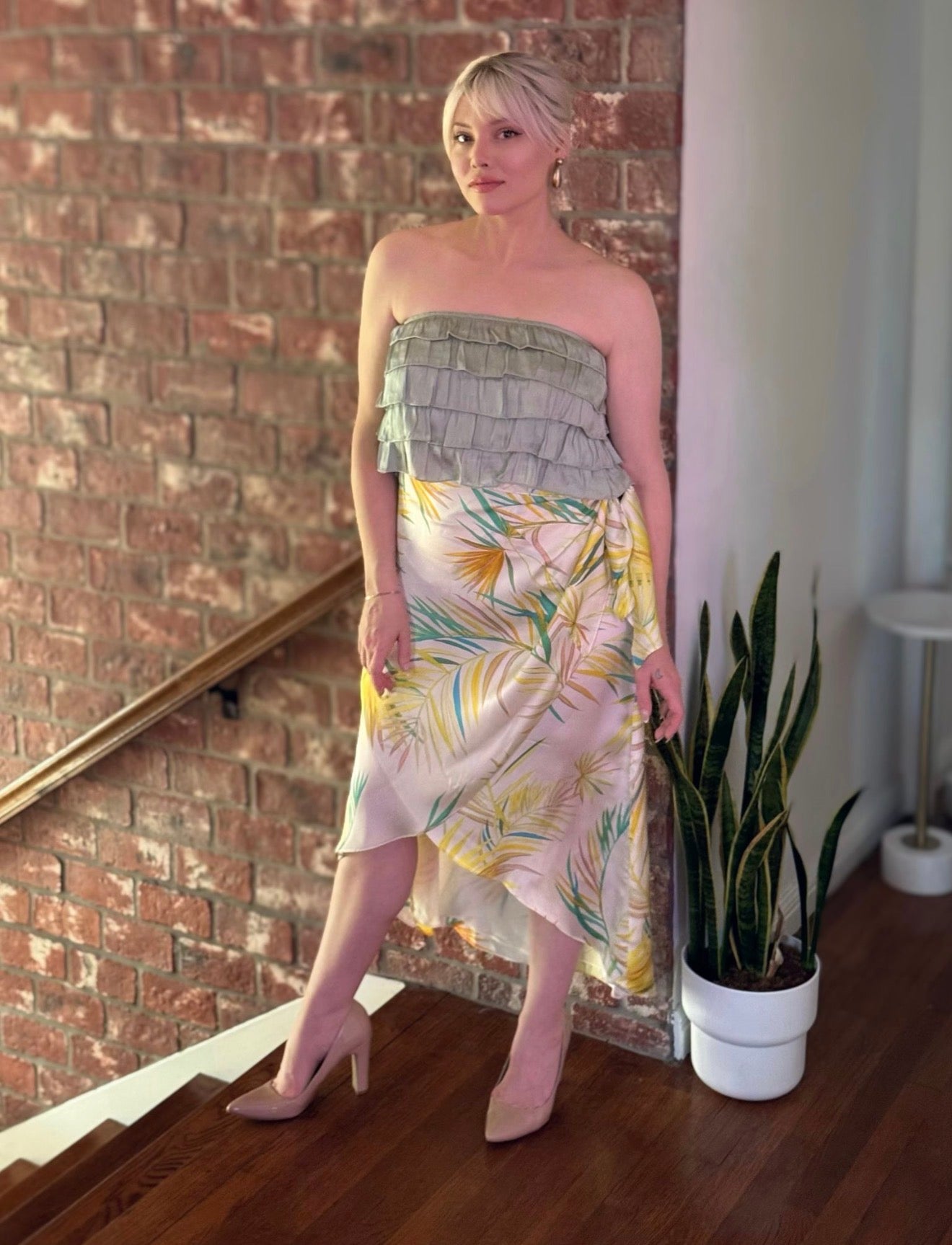 Wrap Around Silky Skirt