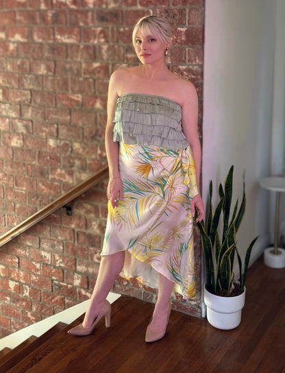 Wrap Around Silky Skirt