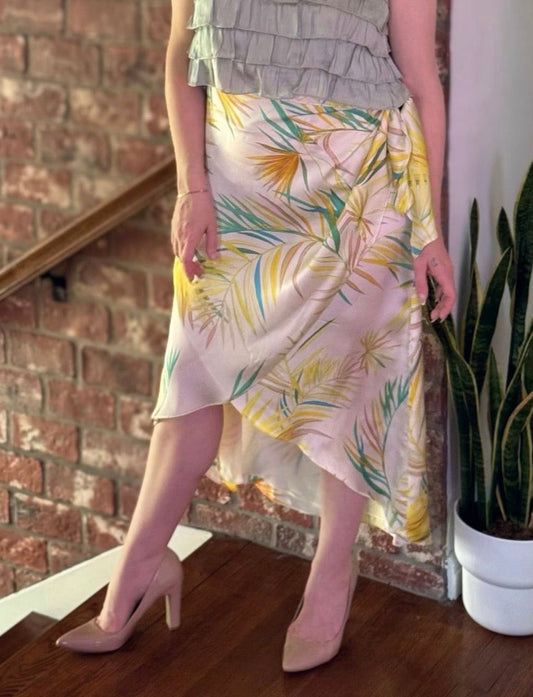 Palm Muse Wrap Around Silky Skirt