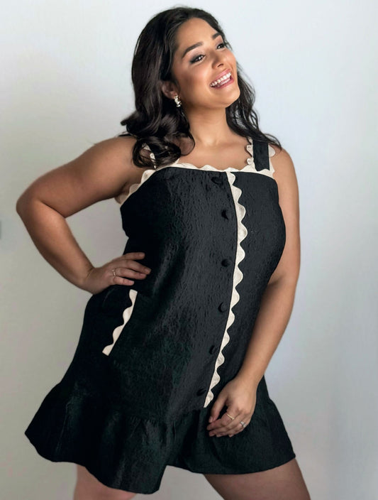 Victoria Scallop Trim Dress