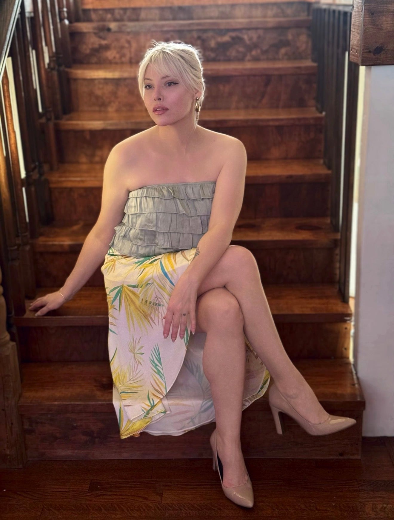 Wrap Around Silky Skirt