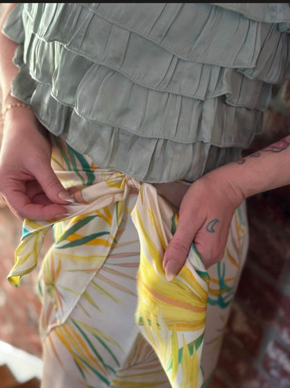 Wrap Around Silky Skirt