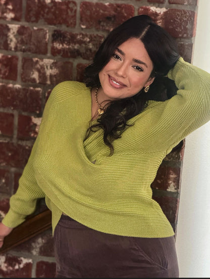 Key Lime Wrap Sweater