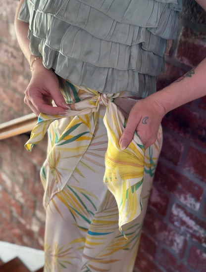 Wrap Around Silky Skirt