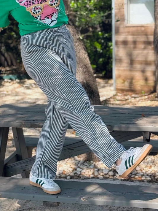 Black Stripe Lounge Pants