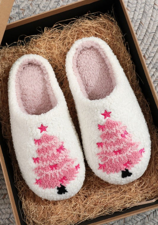 Pinkmas Cozy Tree Slippers