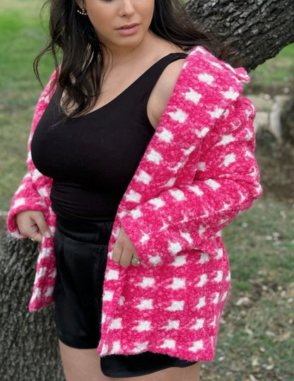 Flamingo Fame Boucle Fleece Coat