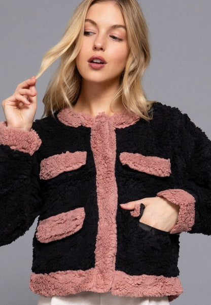 Cotton Candy Sherpa Jacket