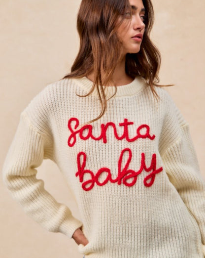 Santa Baby Chenille Sweater