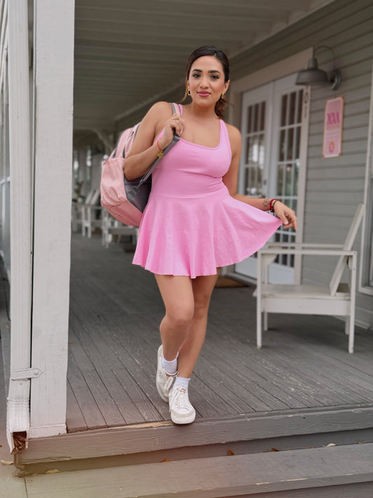 Pink Court Skort Dress