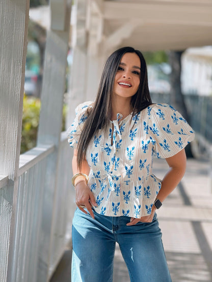 Blue Lobster Bow Shirt