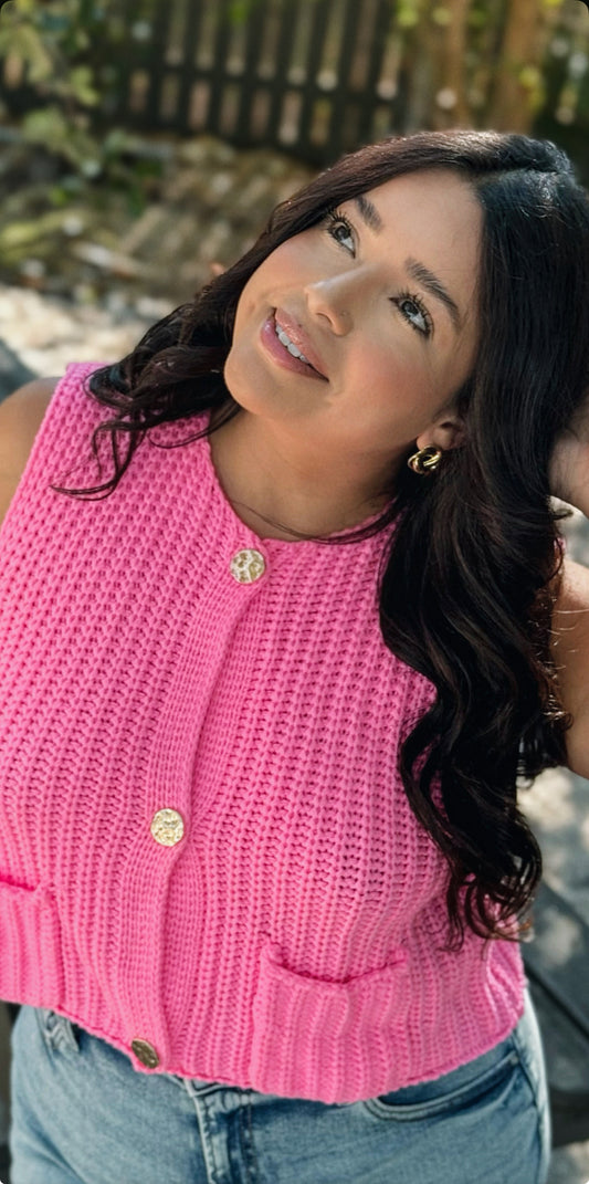 Peony Pop Knit Vest