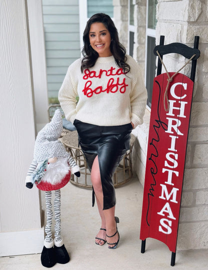 Santa Baby Chenille Sweater