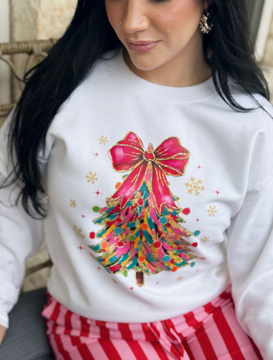 Pink Dream Christmas Tree Sweatshirt