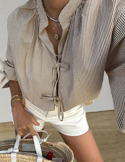 Café & Stripes Blouse