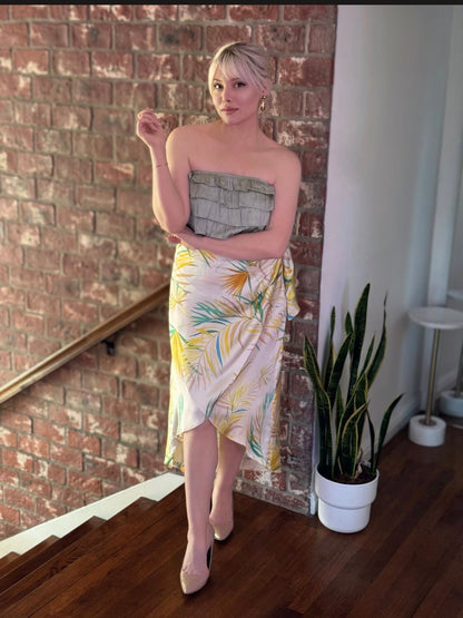 Wrap Around Silky Skirt