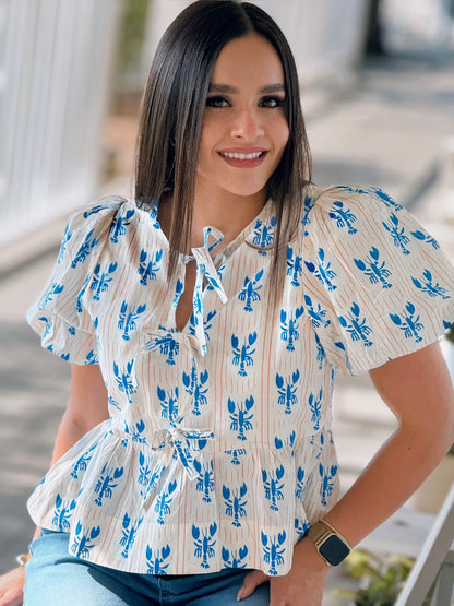 Blue Lobster Bow Shirt