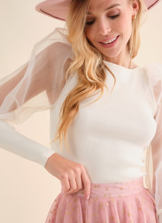 Dreamy Cheer Puff Blouse