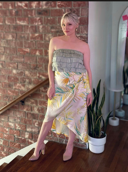 Wrap Around Silky Skirt