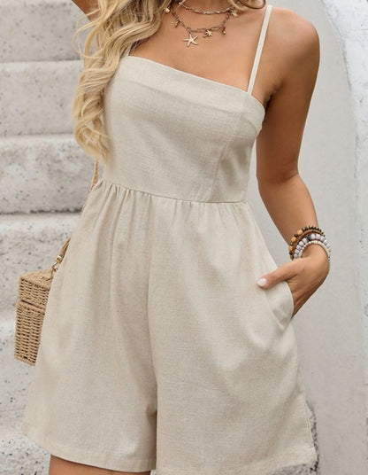 Sandy Linen Romper