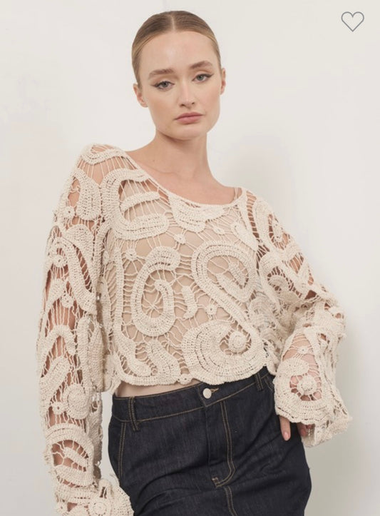 Laguna Sand Crochet Top