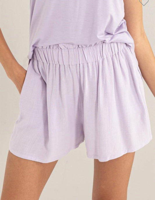 Lush Lavender Linen shorts