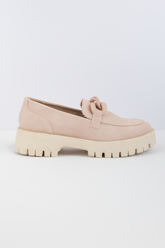 Dion Blush Chain Loafer