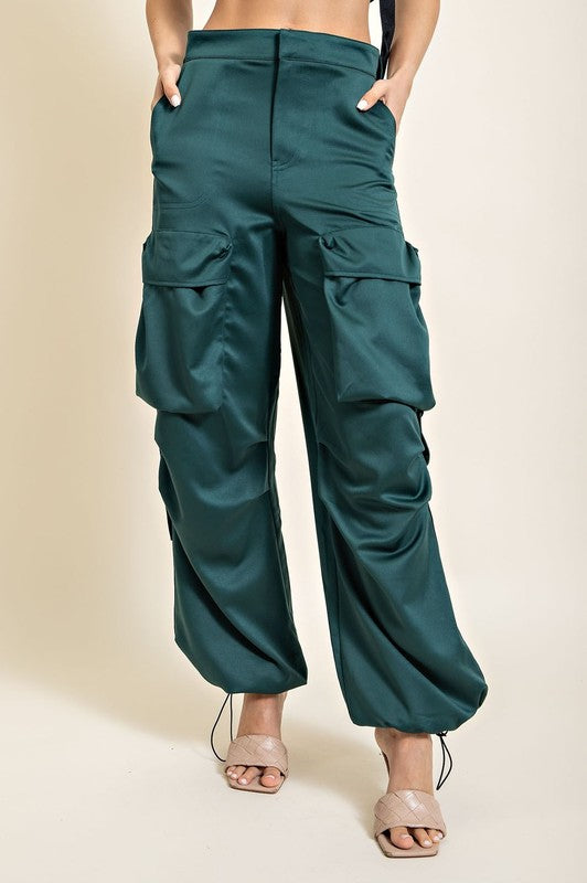 Bossy Gal Satin Cargos