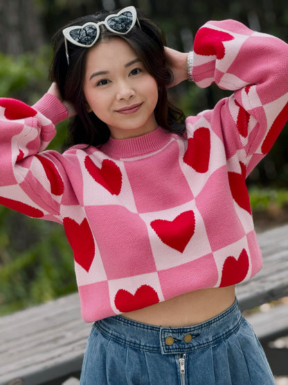 Heartbreaker Check Sweater