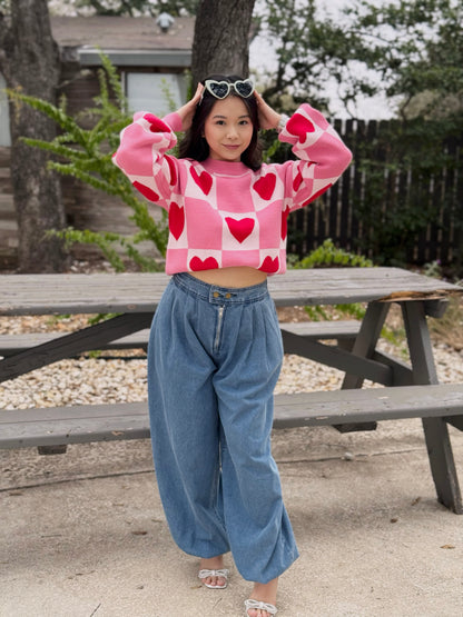 Heartbreaker Check Sweater
